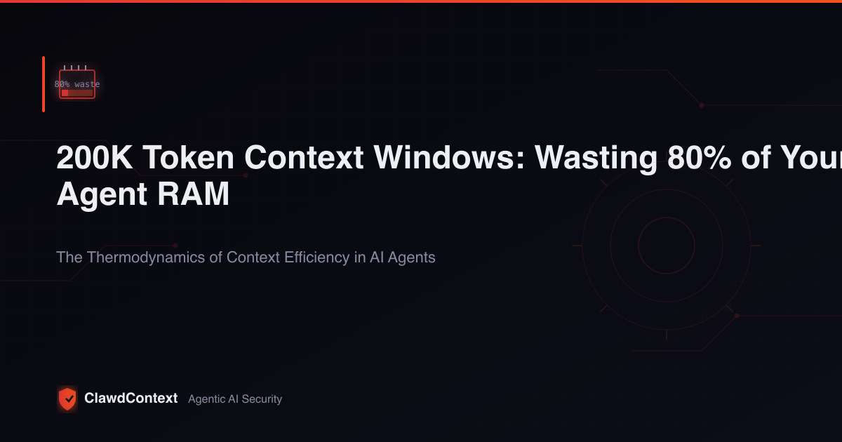 Your AI Agent Has 200K Tokens of RAM — You're Wasting 80%